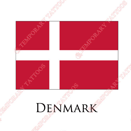 Denmark flag Customize Temporary Tattoos Stickers NO.1859